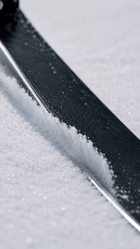雪板切雪特写